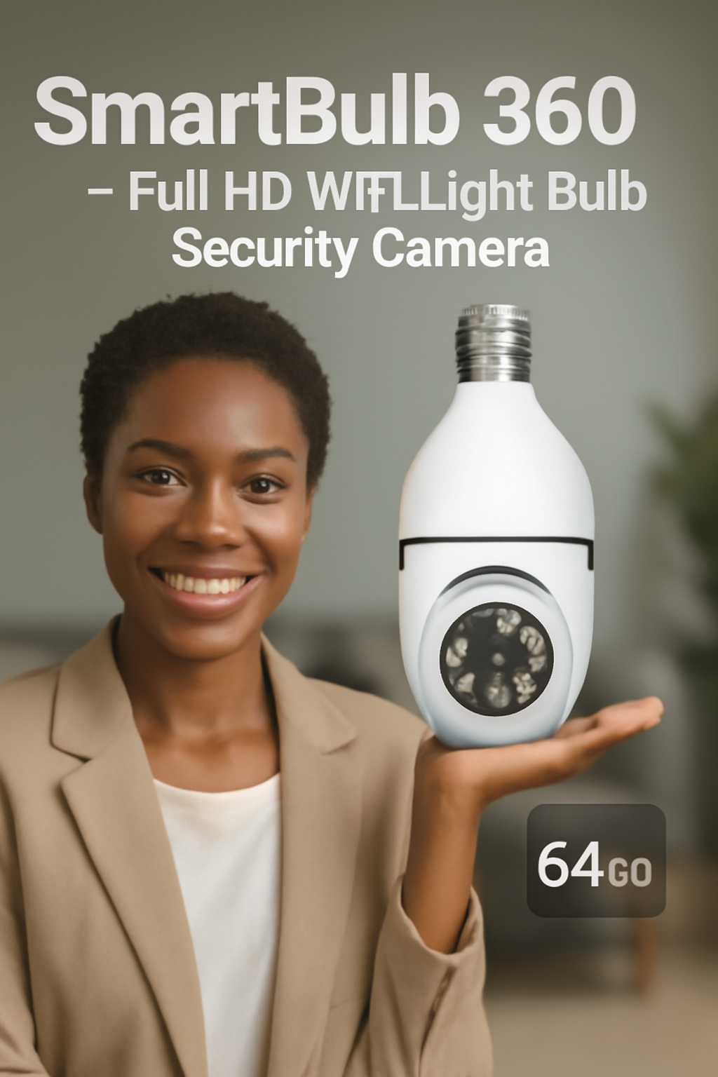 SmartBulb 360β’ β Full HD WiFi Light Bulb Security Camera