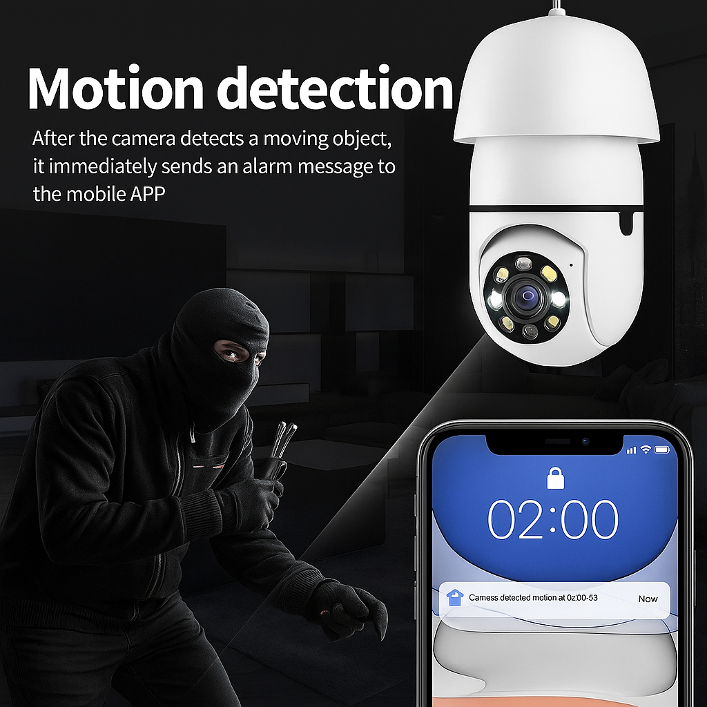 SmartBulb 360β’ β Full HD WiFi Light Bulb Security Camera
