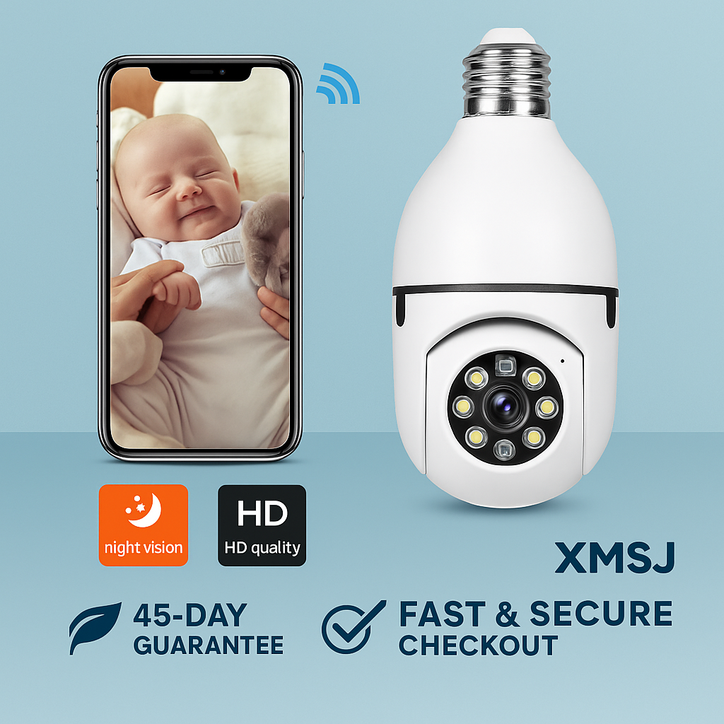 SmartBulb 360β’ β Full HD WiFi Light Bulb Security Camera