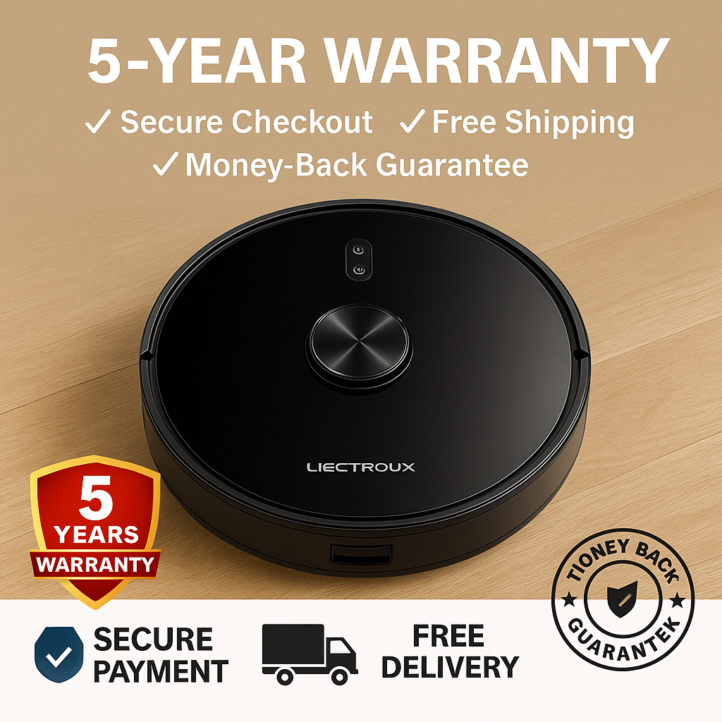 CleanBot X6™ – Laser-Guided Robot Vacuum & Mop with 6500Pa Suction, Carpet Boost & Multi-Floor Mapping