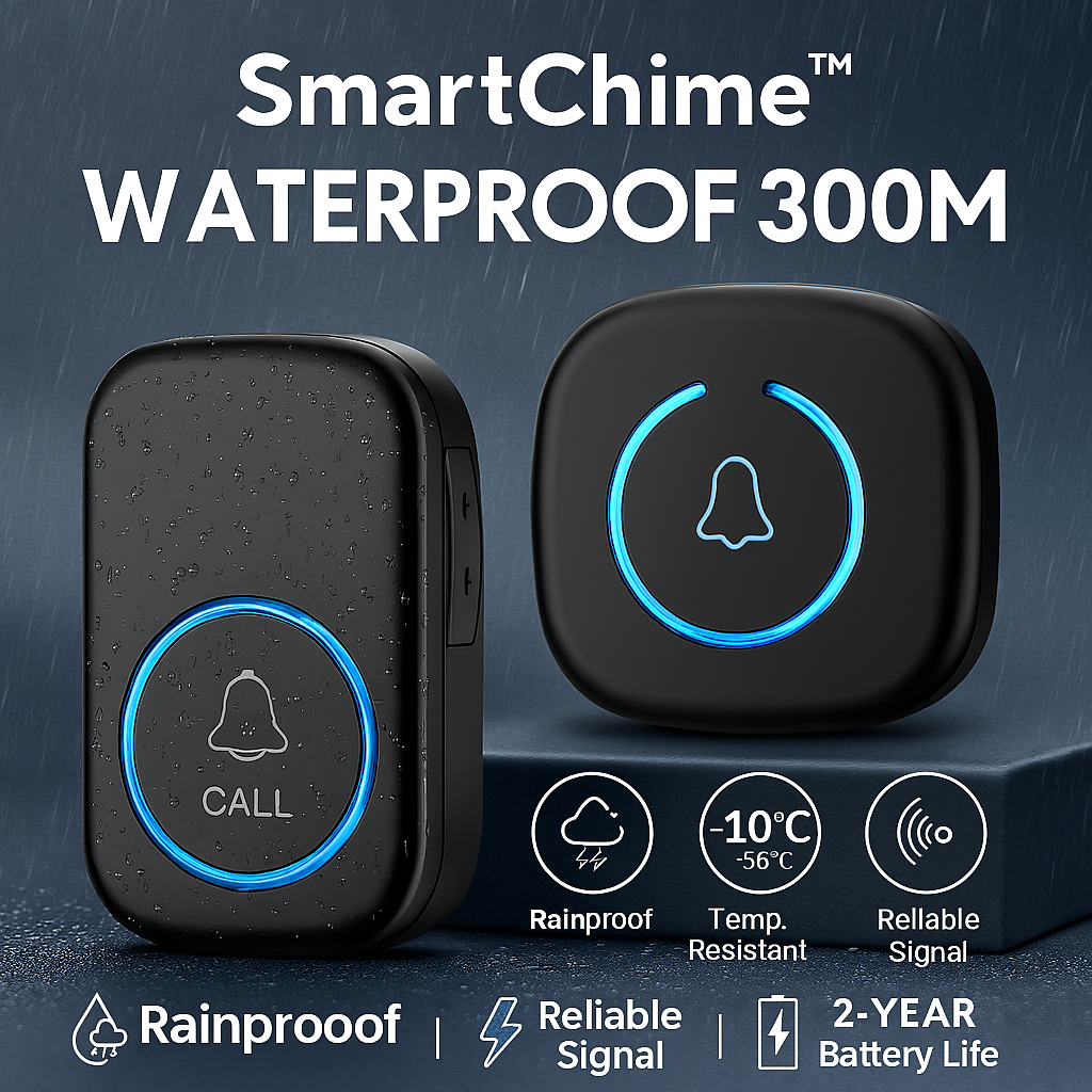 SmartChime™ – Wireless Doorbell with 300M Range & 60 Melodies