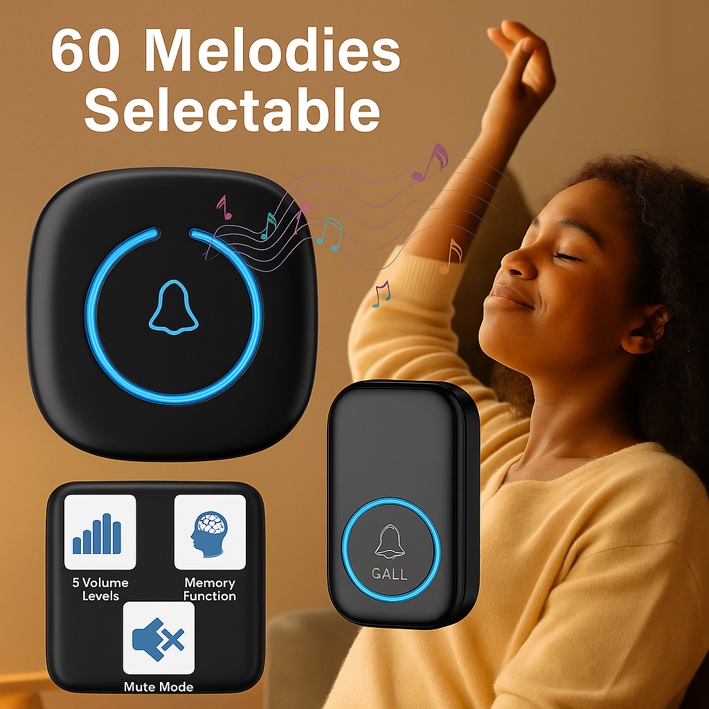 SmartChime™ – Wireless Doorbell with 300M Range & 60 Melodies
