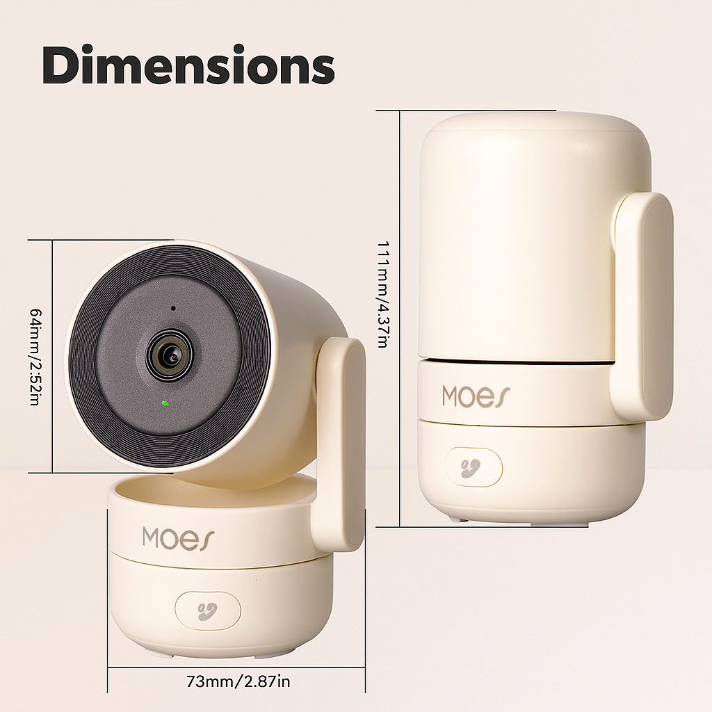 MOESView™ 4MP Smart Security Camera – Indoor WiFi Cam with Night Vision & Motion Alerts