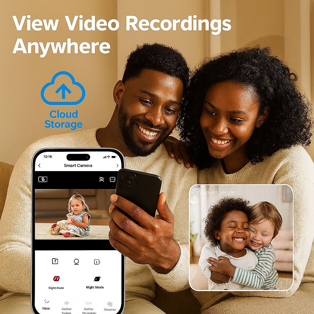 MOESView™ 4MP Smart Security Camera – Indoor WiFi Cam with Night Vision & Motion Alerts