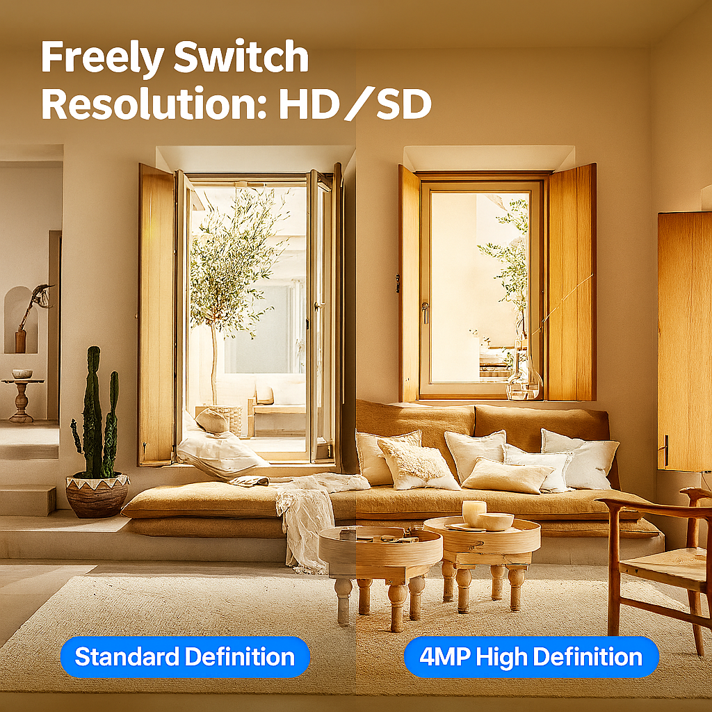 MOESView™ 4MP Smart Security Camera – Indoor WiFi Cam with Night Vision & Motion Alerts