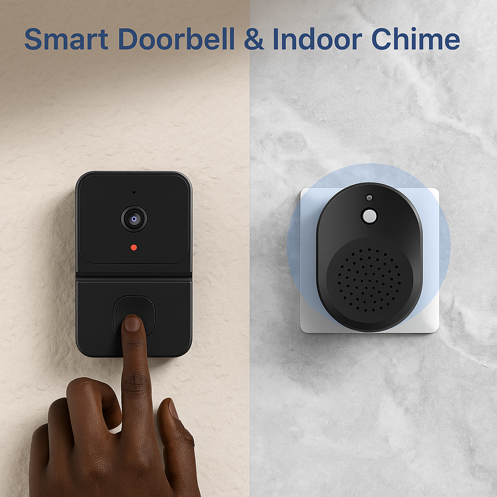 Smart Wireless Video Doorbell – WiFi, HD Camera, Night Vision & Voice Changer