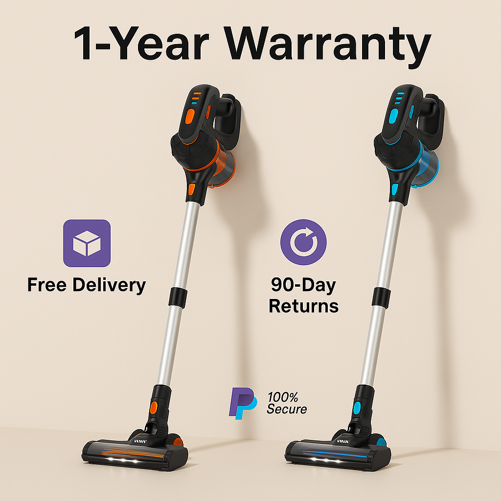 INSE™ 6-in-1 Cordless Stick Vacuum – 20KPa Power, 40min Runtime, Lightweight