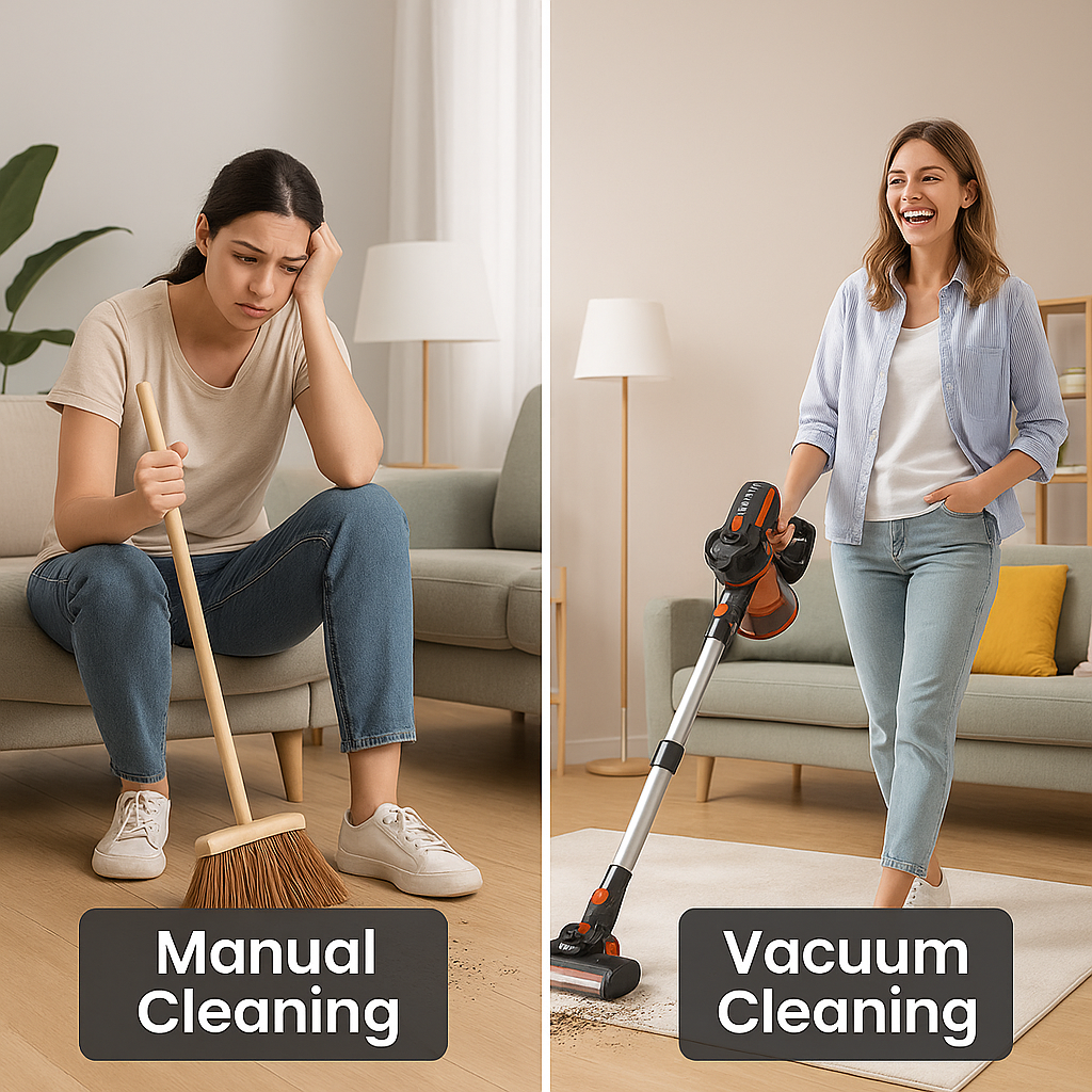 INSE™ 6-in-1 Cordless Stick Vacuum – 20KPa Power, 40min Runtime, Lightweight