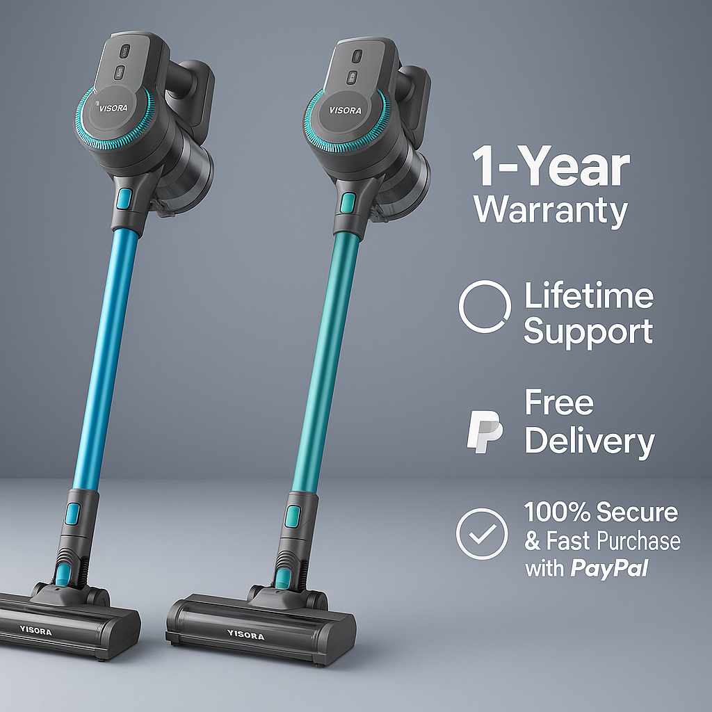 YISORA N300™ Ultra-Light Cordless Stick Vacuum – 20KPa, 40 Min Runtime, 6-in-1 for Carpet, Hard Floors & Pet Hair