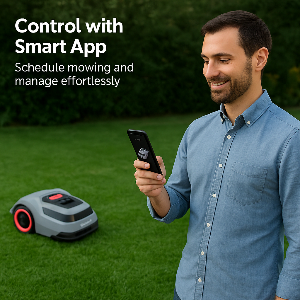 Redkey™ C-TOF Robotic Lawn Mower – 45% Slope Climb, Smart App, Auto-Cut, IPX6 Waterproof