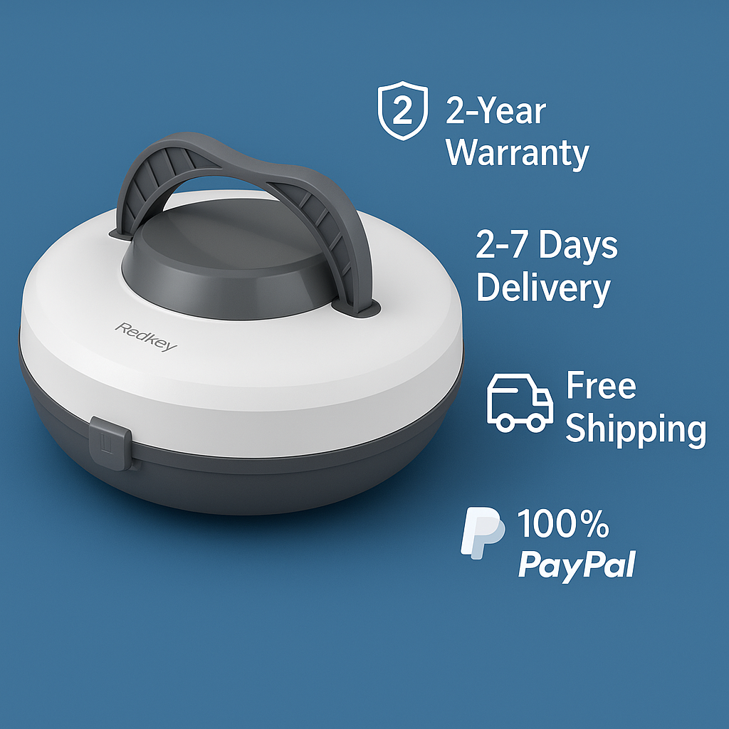 Redkey S100™ Cordless Robotic Pool Vacuum – IPX8 Waterproof, 130min Runtime & Smart Self-Parking