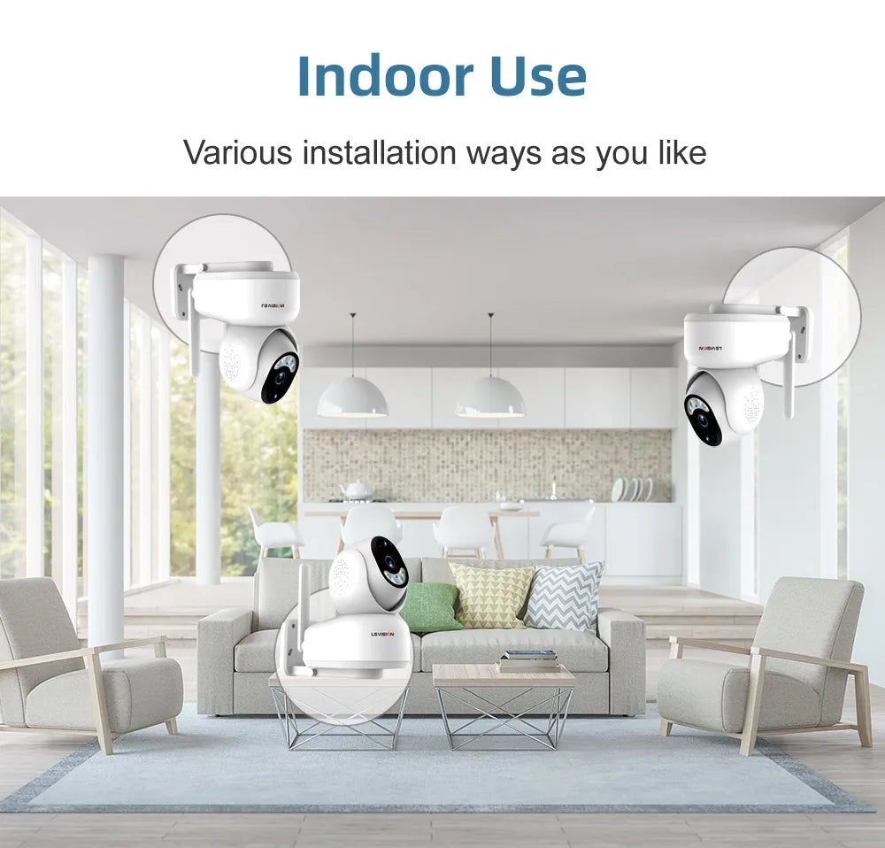 LS Vision 2K Solar SmartCam™ – 4MP Wireless PTZ Security with 4G/WiFi, Motion Detection & 2-Way Audio