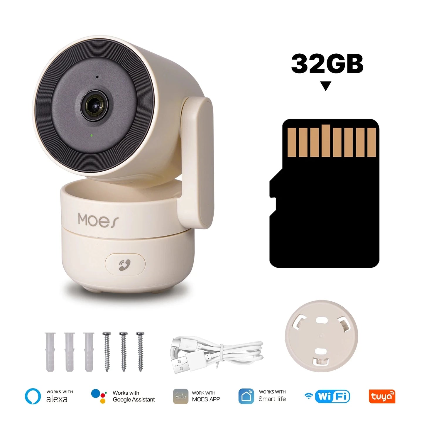 MOESView™ 4MP Smart Security Camera – Indoor WiFi Cam with Night Vision & Motion Alerts