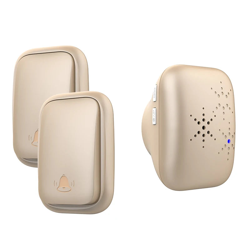 Lunzo Self-Powered Wireless Doorbell – Waterproof, 150M Range, 38 Chimes, No Battery Needed