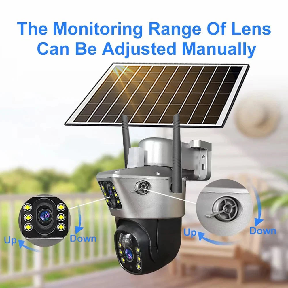 SolarEye 4K™ – 8MP AI-Powered Security Camera with 360° Monitoring, 4G SIM & Solar Charging