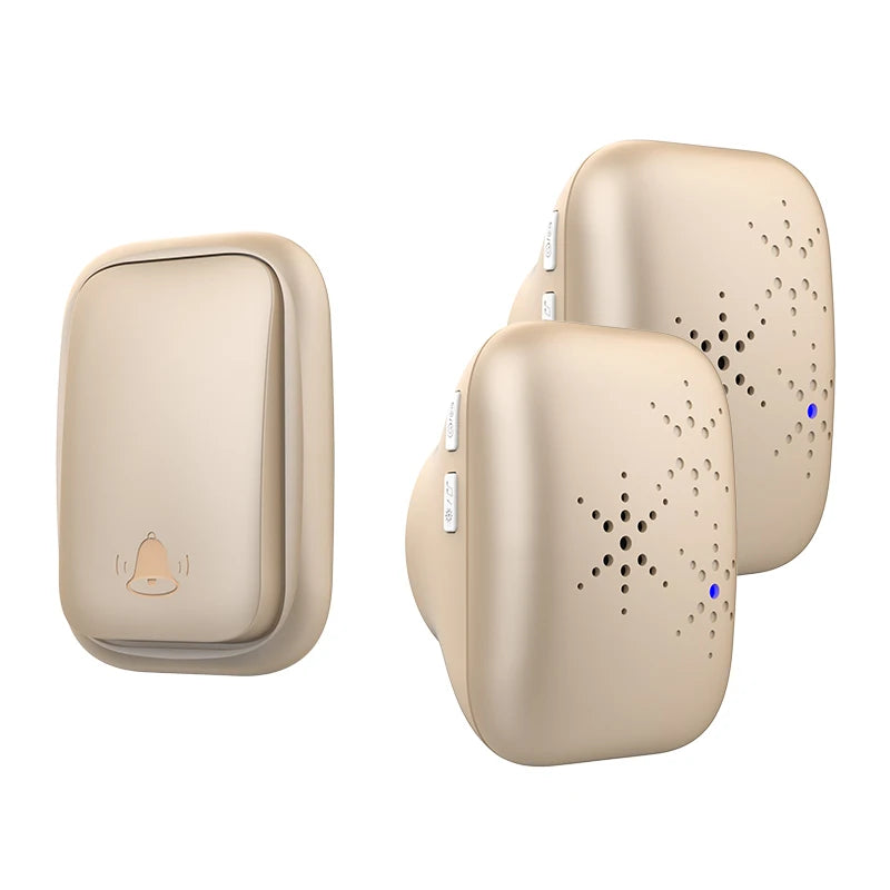 Lunzo Self-Powered Wireless Doorbell – Waterproof, 150M Range, 38 Chimes, No Battery Needed