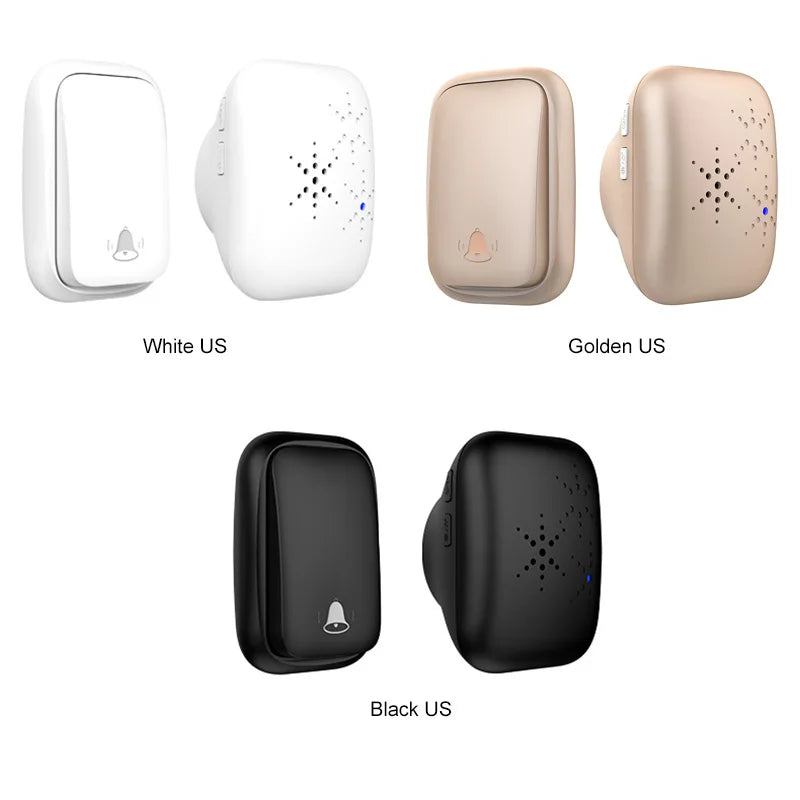 Lunzo Self-Powered Wireless Doorbell – Waterproof, 150M Range, 38 Chimes, No Battery Needed