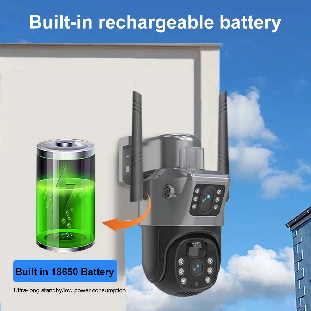 SolarEye 4K™ – 8MP AI-Powered Security Camera with 360° Monitoring, 4G SIM & Solar Charging