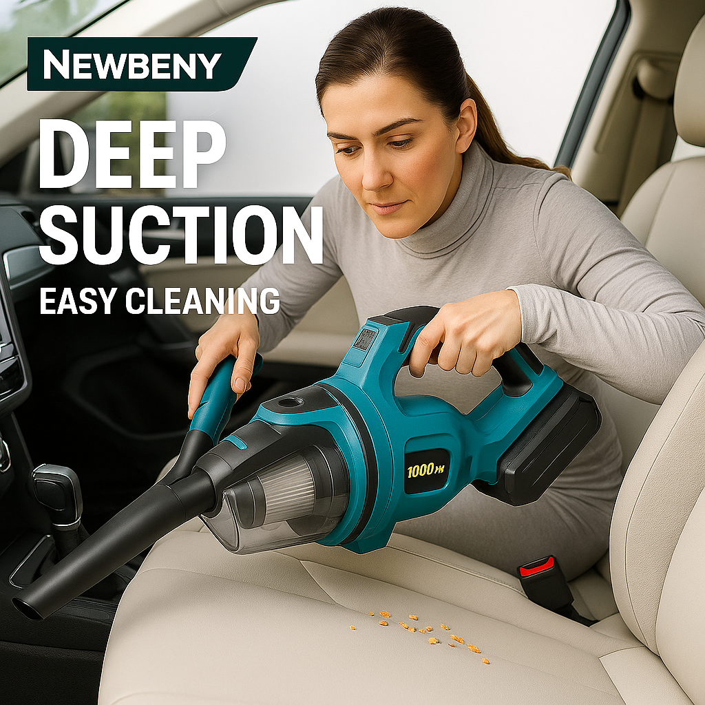 NEWBENY PowerPro™ – 1000W Cordless Vacuum for Garage, Home & Construction Cleaning
