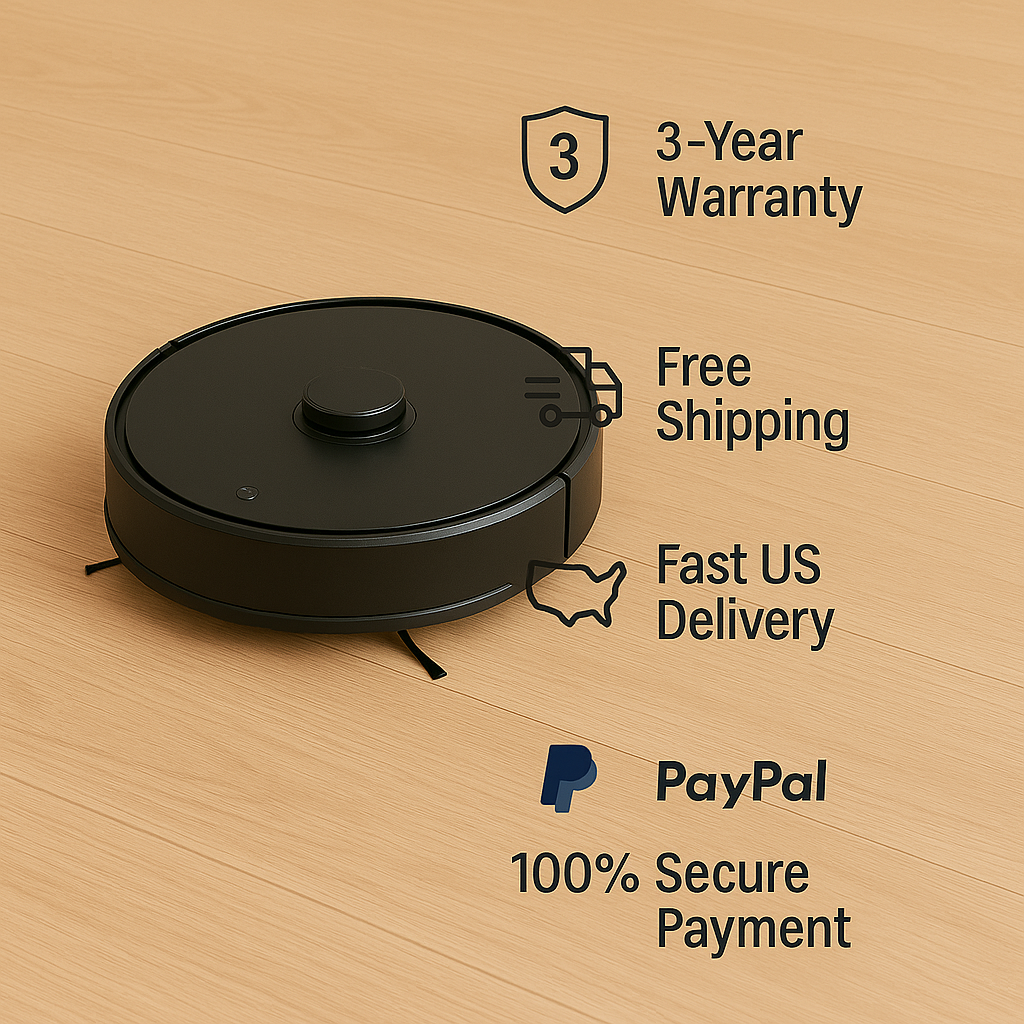 AT800™ 3-in-1 Robot Vacuum & Mop with LiDAR – 5000Pa Suction, Self-Emptying for 60 Days, Alexa & App Control