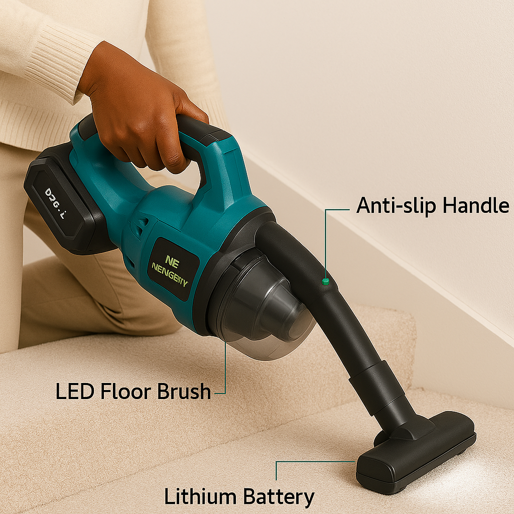 NEWBENY PowerPro™ – 1000W Cordless Vacuum for Garage, Home & Construction Cleaning