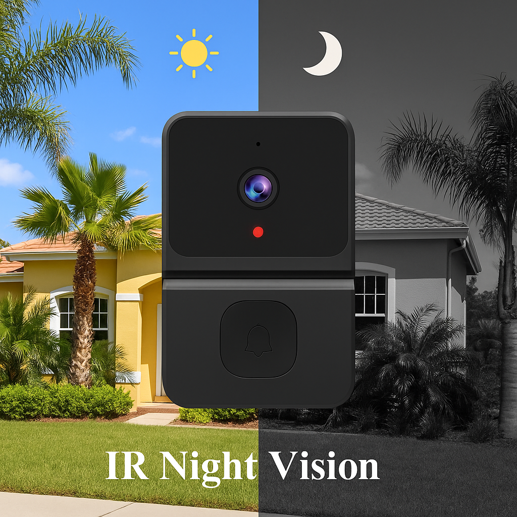 Smart Wireless Video Doorbell – WiFi, HD Camera, Night Vision & Voice Changer