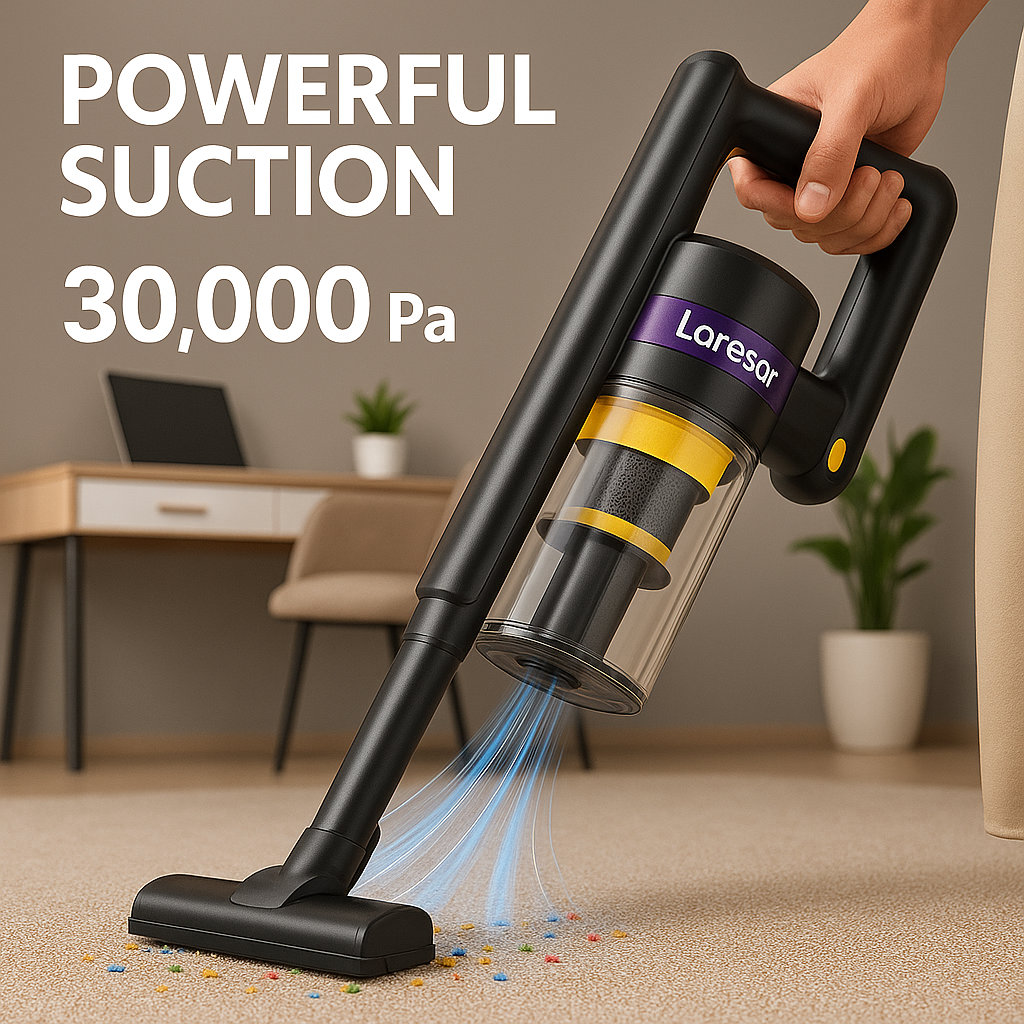 Laresar X11™ – 55000Pa Smart Cordless Vacuum | 60 Min Runtime & LED Floor Brush
