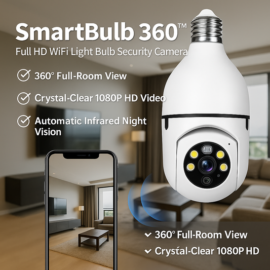 SmartBulb 360™ – Full HD WiFi Light Bulb Security Camera