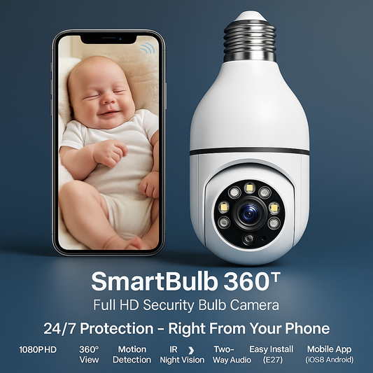SmartBulb 360™ – Full HD WiFi Light Bulb Security Camera