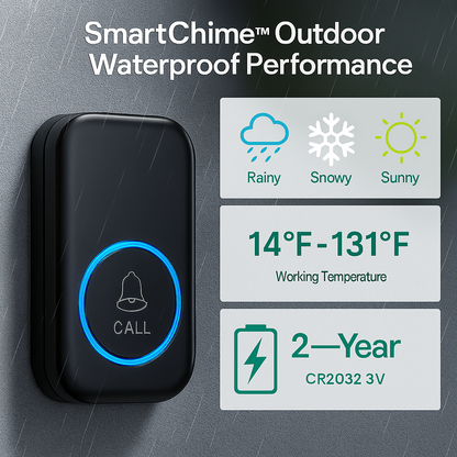SmartChime™ – Wireless Doorbell with 300M Range & 60 Melodies