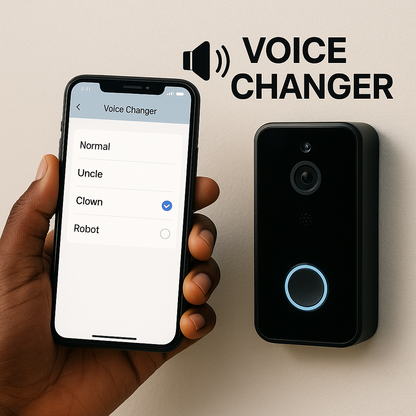 Smart Wireless Video Doorbell – WiFi, HD Camera, Night Vision & Voice Changer