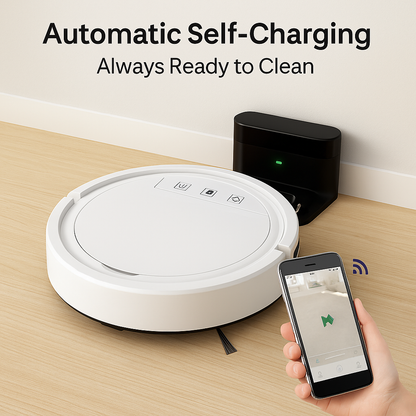 BOAIMORE™ Smart Robot Vacuum – 2500Pa Suction, 3-in-1 Cleaning, Auto Recharge, App Control, HEPA Filter