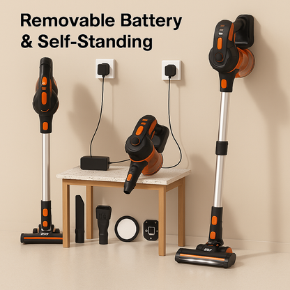INSE™ 6-in-1 Cordless Stick Vacuum – 20KPa Power, 40min Runtime, Lightweight