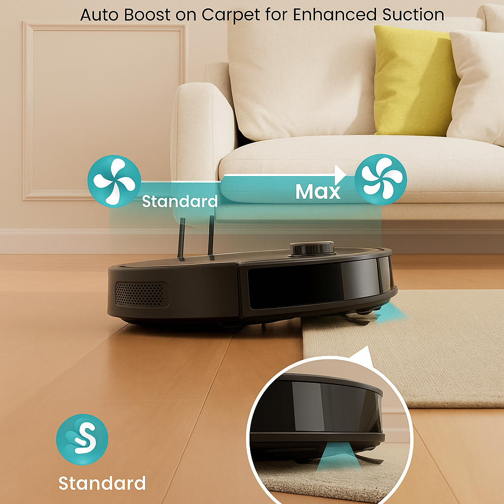 Lefant M330 Pro™ Robot Vacuum & Mop – 5000Pa LiDAR, WiFi, Pet-Friendly