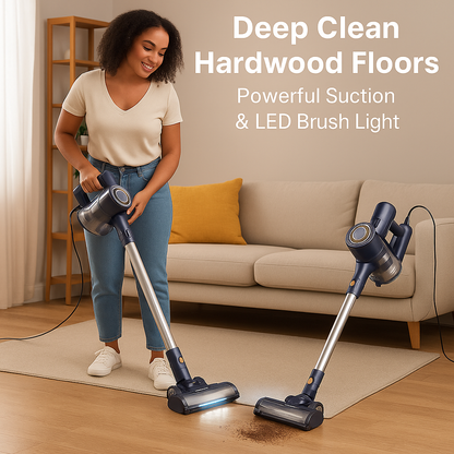 YISORA™ 6-in-1 Corded Stick Vacuum – 600W, 23KPa Suction, for Floor & Carpet