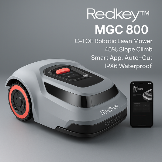 Redkey™ C-TOF Robotic Lawn Mower – 45% Slope Climb, Smart App, Auto-Cut, IPX6 Waterproof