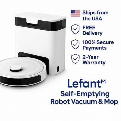 Lefant™ Self-Emptying Robot Vacuum & Mop – 6000Pa, Laser Nav, WiFi/Alexa Ready