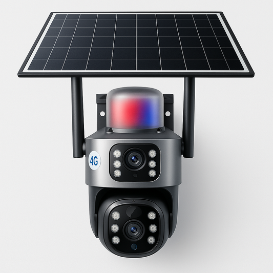SolarEye 4K™ – 8MP AI-Powered Security Camera with 360° Monitoring, 4G SIM & Solar Charging