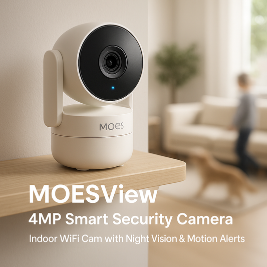 MOESView™ 4MP Smart Security Camera – Indoor WiFi Cam with Night Vision & Motion Alerts