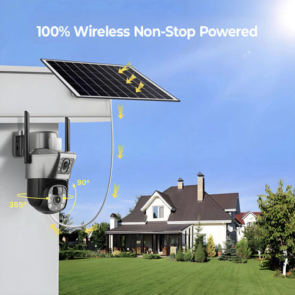 SolarEye 4K™ – 8MP AI-Powered Security Camera with 360° Monitoring, 4G SIM & Solar Charging