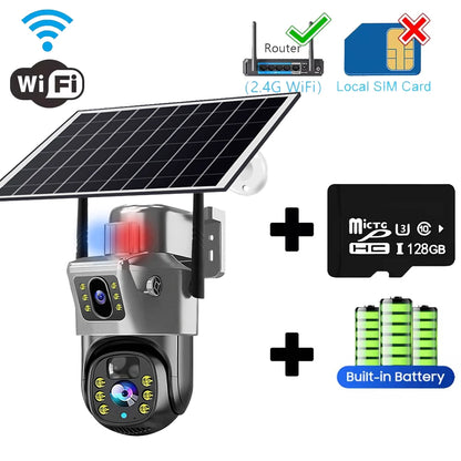 SolarEye 4K™ – 8MP AI-Powered Security Camera with 360° Monitoring, 4G SIM & Solar Charging