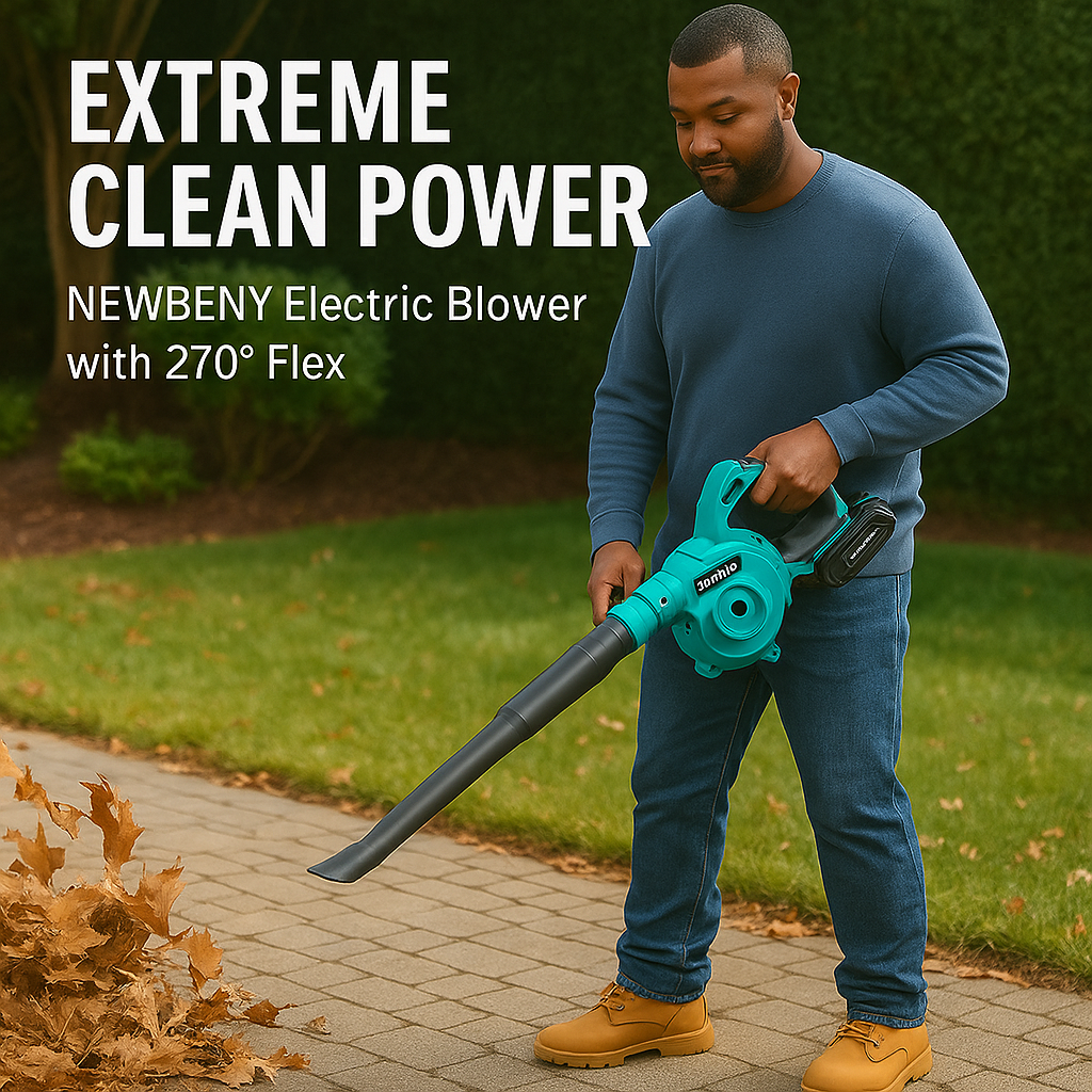 NEWBENY ExtremeClean™ – Electric Blower with 270° Flex Nozzle | Outdoor & Garage Use